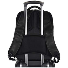 Load image into Gallery viewer, Kenneth Cole Reaction Manhattan Commuter Slim Backpack 16" Laptop Computer &amp; Tablet Travel, Business, Work, School Bookbag, Black, Colombian Leather
