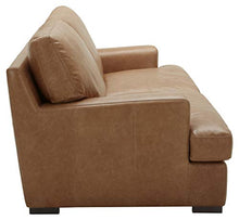 Load image into Gallery viewer, Amazon Brand – Stone &amp; Beam Lauren Genuine Leather Down-Filled Oversized Sofa Couch, 89"W, Cognac
