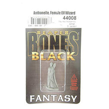 Load image into Gallery viewer, Reaper Miniatures: 44008 - Anthanelle Female Elf Wizard Bones Black Fantasy Plastic Miniature
