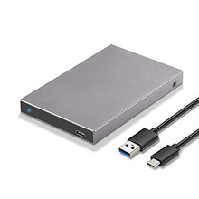 Load image into Gallery viewer, SSK Aluminum 2.5" Hard Drive Enclosure USB C 3.1 Gen 2(6Gbps) to SATA External HDD Case Adapter for 2.5 inch 7 9.5mm SATA III HDD SSD with UASP Compatible with WD Seagate Samsung PS4 Xbox
