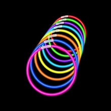 Load image into Gallery viewer, 300 Pack Glow Sticks with 100 22” Necklaces + 200 8” Bracelets Connector Included; Glow in The Dark Halloween Party Bulk Supplies, Neon Light Up Accessories for 4th of July &amp; Independent Day
