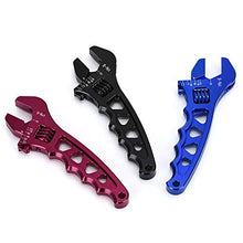 Load image into Gallery viewer, PTNHZ Adjustable Lightweight Aluminum AN3-AN12 Wrench hose Fitting tool spanner (Black)
