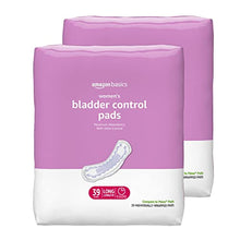 Load image into Gallery viewer, Amazon Basics Incontinence, Bladder Control &amp; Postpartum Pads for Women, Maximum Absorbency, Long Length, 78 Count, 2 Packs of 39 (Previously Solimo)

