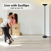 Load image into Gallery viewer, Floor Lamp - Torchiere Floor Lamp, 24W Dimmable Floor Lamp, 2160 Lumens, 3000K Warm White, Energy-saving, Metal Material, LED Floor lamp for Living Room, Standing Lamps for Bedrooms, Reading &amp; Office

