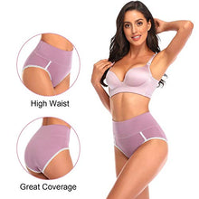 Load image into Gallery viewer, Women's Cotton Underwear High Waist Briefs Soft Breathable Underpants Ladies Panties 5 Pack
