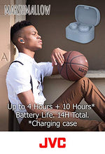 Load image into Gallery viewer, JVC Truly Wireless Earbuds Headphones, Bluetooth 5.0, Water Resistance(Ipx5), Long Battery Life (4+10 Hours), Secure and Comfort Fit with Memory Foam Earpieces - HAA10TA (Blue)

