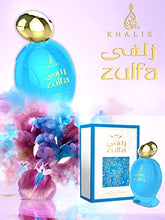 Load image into Gallery viewer, ZULFA 100 ML EDP | Perfume for Women | Oriental Floral Fragrance | Almonds, Jasmin Sambac, Tuberose, Tonka Beans and Cocoa Accords | by Khalis Oud of Dubai
