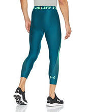 Load image into Gallery viewer, Under Armour Men's HeatGear Armour Graphic ¾ Leggings, Tourmaline Teal (716)/Arena Green, XX-Large
