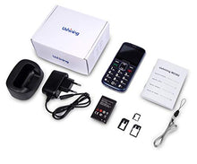 Load image into Gallery viewer, Ushining Seniors Cell Phones Unlocked SOS Button Hearing Aid Compatible 3G Tmobile Senior Basic Cell Phones Large Volume 2.4 Inch HD Screen Feature Phones with Charging Dock (Blue)
