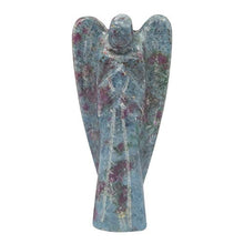 Load image into Gallery viewer, CRAFTSTRIBE Ruby Kyanite Stone Carved Angel Reiki Spiritual Gemstone Guardian Gift Blue
