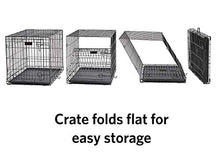 Load image into Gallery viewer, iCrate Dog Crate Starter Kit | 30-Inch Dog Crate Kit Ideal for Medium Dog Breeds (weighing 26 - 40 Pounds) || Includes Dog Crate, Pet Bed, 2 Dog Bowls &amp; Dog Crate Cover
