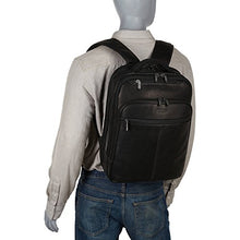 Load image into Gallery viewer, Kenneth Cole Reaction Manhattan Commuter Slim Backpack 16" Laptop Computer &amp; Tablet Travel, Business, Work, School Bookbag, Black, Colombian Leather
