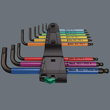 Load image into Gallery viewer, Wera 05073593001 950 Spkl/9 Sm N Multicolor L-Key Set, Metric, Blacklaser, 9 Pieces
