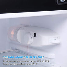 Load image into Gallery viewer, ROVSUN 2 Door Compact Refrigerator with Freezer, 3.2 CU FT Upright Mini Fridge Cooler for Food Drink Beer Storage with Removable Shelves, Ice Tray, Scraper, Perfect for Apartment, Bedroom, Office &amp; Dorm
