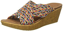 Load image into Gallery viewer, Skechers womens Slide Wedge Sandal, Real Multi, 7.5 US
