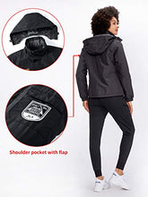 Load image into Gallery viewer, Women's Mountain Waterproof Ski Jacket Windproof Rain Snowboarding Jackets Winter Fleece Warm Snow Hooded Coat (Black, XL)
