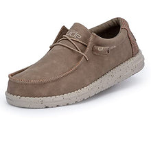 Load image into Gallery viewer, Hey Dude Men's Wally Recycled Leather Nut Size 11 | Men’s Shoes | Men's Lace Up Loafers | Comfortable &amp; Light-Weight
