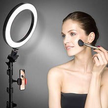 Load image into Gallery viewer, 8" Selfie Ring Light with Tripod Stand &amp; Cell Phone Holder for Live Stream/Makeup, UBeesize Mini Led Camera Ringlight for YouTube Video/Photography Compatible with iPhone Xs Max XR Android (Upgraded)
