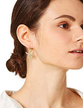 Load image into Gallery viewer, Sea star/Starfish and Shell Shape with Natural Freshwater Pearl and Zircon, 14K Gold Plating Dangle Earrings for Women Girl Gifts Valentines/Birthday/Anniversary/Mothers Day
