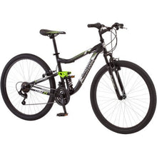 Load image into Gallery viewer, Mongoose 27.5" R4054WMC Ledge 2.1 Men's Bike for a Path, Trail &amp; Mountains,Black, Aluminum Full Suspension Frame, Twist Shifters Through 21 Speeds
