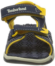 Load image into Gallery viewer, Timberland Adventure Seeker Two-Strap Sandal (Toddler/Little Kid),Navy/Yellow,11 M US Little Kid
