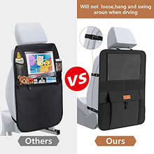 Load image into Gallery viewer, Smart eLf Car Seat Protector + Backseat Car Organizer Kick Mat, Large &amp; Waterproof 600D Fabric Child Auto CarSeat Protectors Saver for Baby Sit with Storage Pockets for Leather and Fabric Car Seat
