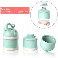 Load image into Gallery viewer, 1.ORIY Baby Milk Powder Formula Dispenser,Large Capacity，Non-Spill Twist-Lock Stackable Milk Powder Formula Container and Snack Storage for Travel,Powder Leakage Free,BPA Free,3 Compartment，Green
