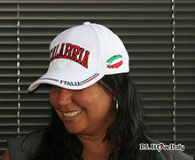 Load image into Gallery viewer, Calabria White Baseball Cap – Colorful Italian Hat - Italy Collection of Italian Pride Products at PSILoveItaly
