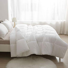 Load image into Gallery viewer, Dafinner 100% Cotton Down Alternative Comforter Queen - Ultra-Soft Breathable Cotton, Luxury 650FP Plush Cloud Fluffy Recycled Microfiber Quilted All Season Duvet Insert, White
