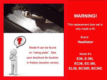 Load image into Gallery viewer, Fireplace Glass Door Set for Heatilator Fireplace Model# E36, E-36I, EC36, EC-36I, EL36, BC36R, BC36C (Black Finish)
