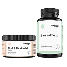 Load image into Gallery viewer, Myo &amp; D-Chiro Inositol Powder + Saw Palmetto | Hormone Balance, Healthy Ovarian Function, Fertility and Hair Support | Vegan Friendly
