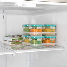 Load image into Gallery viewer, OXO Tot Glass Baby Blocks Food Storage Containers, Teal, 4 oz
