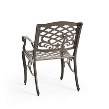 Load image into Gallery viewer, Christopher Knight Home Hallandale Outdoor Cast Aluminum Dining Set for Patio or Deck, 5-Pcs Set, Black
