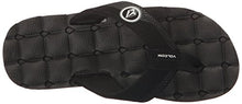Load image into Gallery viewer, Volcom Boys' Recliner Youth FLIP Flop Sandal, Black/White, 5 M US Big Kid

