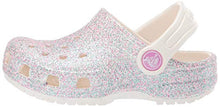 Load image into Gallery viewer, Crocs Kids' Classic Glitter Clog | Sparkly Slip On Shoe for Toddlers, Oyster, 5 US Toddler
