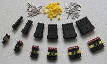Load image into Gallery viewer, IEUYO 1/2/3/4/5/6 Pin Way Waterproof Electrical Connector kit 1.5mm Series Terminals Water Resistend Connectors Quick Locking Wire Harness Sockets 6sizes/12sets

