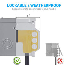 Load image into Gallery viewer, MICTUNING 50 Amp 125/250 Volt RV Power Outlet Box, Electrical NEMA 14-50R Receptacle Panel Enclosed Lockable Weatherproof Outdoor Electric Car Generator for RV Camper Travel Trailer Motorhome
