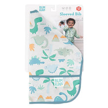 Load image into Gallery viewer, Bumkins Sleeved Bib Baby Bib, Toddler Bib, Smock, Waterproof Fabric, Fits Ages 6-24 Months – Dinosaurs
