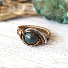 Load image into Gallery viewer, Custom Raw Natural Bloodstone Ring - Choose Size - Men's and Women's Crystal Flow Jewelry - March Birthstone
