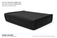 Load image into Gallery viewer, Xbox One X Dust Cover by Foamy Lizard – THE ORIGINAL MADE IN U.S.A. TexoShield (TM) premium ultra fine soft velvet lining nylon dust guard with back cable port (Horizontal)
