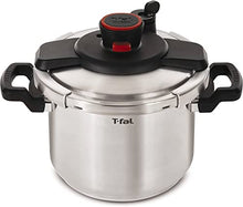Load image into Gallery viewer, T-fal Clipso Stainless Steel Pressure Cooker 6.3 Quart Induction Cookware, Pots and Pans, Dishwasher Safe Silver
