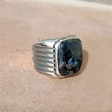 Load image into Gallery viewer, Natural Pietersite Ring, Natural Pietersite Jewelry, Mens Pietersite Ring, Heavy Ring, 925 Sterling Silver, Anniversary Gift Ring, Everyday Ring
