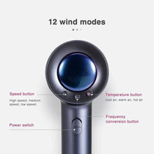 Load image into Gallery viewer, Professional Hair Dryer, Powerful Brushless Motor Blow Dryer for Fast Drying, Ionic Hair Dryer with 3 Heating/3 Speed Settings, Hot and Cold Automatic Cycle, Portable for Home &amp; Travel
