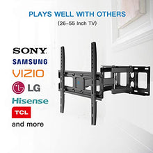 Load image into Gallery viewer, TV Wall Mount Bracket Full Motion Dual Swivel Articulating Arms Extension Tilt Rotation, Fits Most 26-55 Inch LED, LCD, OLED Flat&amp;Curved TVs, Max VESA 400x400mm and Holds up to 99lbs by Pipishell
