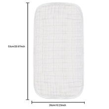 Load image into Gallery viewer, PPOGOO Burp Cloths Extra Absorbent and Soft Large 20"x10" 4 Pack 6 Layers 100% Muslin Cotton White
