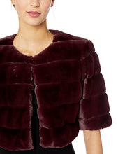 Load image into Gallery viewer, Eliza J Women's Faux Fur Shrug Jacket, Wine, Large
