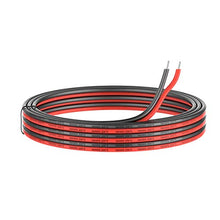 Load image into Gallery viewer, 16 Gauge Electrical Wire 2 Conductor Parallel Silicone Wire 50ft [Black 25ft Red 25ft] 16 awg 600V Flexible Extension Cable Cord Stranded Tinned Copper Wire Hookup Model Lead Wire
