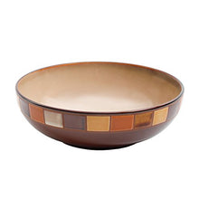 Load image into Gallery viewer, Gibson Elite Casa Estebana 10 Inch Reactive Glaze Serving Bowl, Brown
