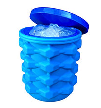 Load image into Gallery viewer, The Ultimate Ice Cube Maker Silicone Bucket with Lid Makes Small Size Nugget Ice Chips for Soft Drinks, Cocktail Ice, Wine On Ice, Crushed Ice Maker Cylinder Ice Trays, Ice Cup Maker Mold, Ice Holder
