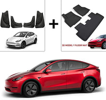 Load image into Gallery viewer, Basenor Tesla Model Y Mud Flaps and Tesla Model Y Floor Mats
